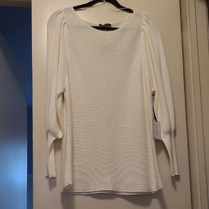 1. State Ivory Ribbed Knit Sweatet